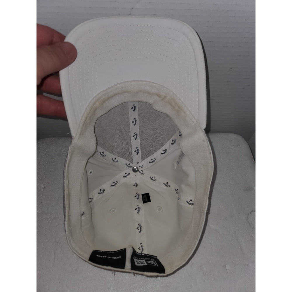 New Era Callaway Golf Hat White Silver Embroidered Logo Fitted Med / Lge - Picture 8 of 10
